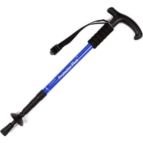 1PC 110CM Aluminum Alloy Walking Stick Telescopic Running Trail Canes Shockproof Hiking Equipment