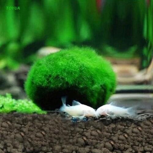 1XCC Artificial Moss Ball Fish Tank Aquarium Decor Ornament 2.5-4.5cm Natural Plants