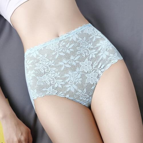 2021 Summer Thin New Briefs Lady Lingrerie Plus size 5XL lace Transparent Hollow Out Sexy Underwears Womens Panties
