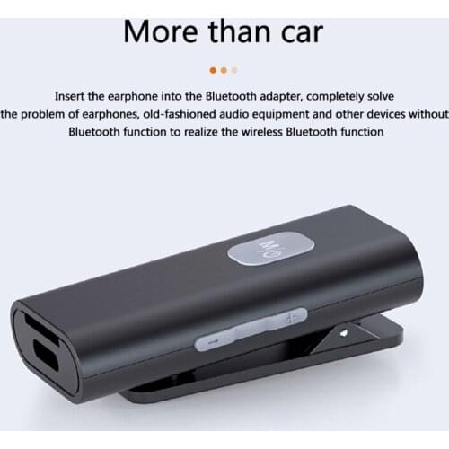20CB Upgrade New Bluetooth Receiver Aux TF Card Player Long Battery Life Receiver with Clip Car Wired Headpones