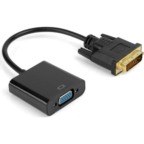 DVI-D to VGA adapter DVI 24+1 to VGA converter with chipset compatiable with DVI24+5 to VGA cable DVI input VGA output
