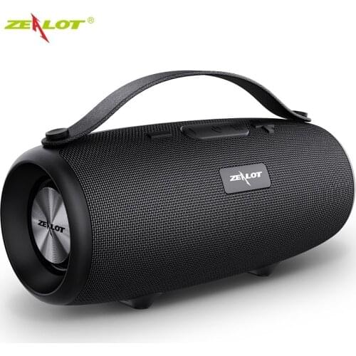 ZEALOT S34 Wireless Bluetooth Speaker Waterproof Portable Outdoor Mini Column Loudspeaker sport hifi boombox stereo fm subwoofer