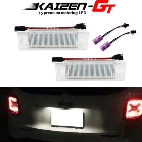 Error Free Can-bus 12V Xenon White Full LED Car Number License Plate Lights For 2015-up Jeep Renegade, For 2016-up Fiat 500X SUV