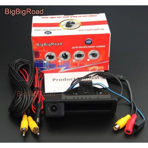 BigBigRoad Car Trunk Handle RearView Backup Parking CCD Camera For BMW 3 5 Series E60 E61 E90 E91 E92 E93 2003-2010 Night Vision