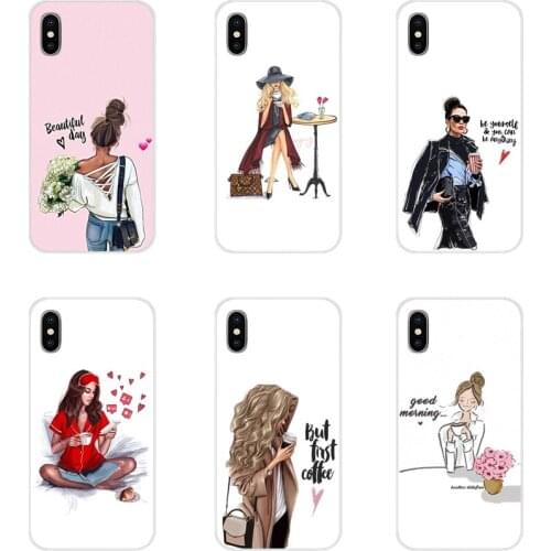 For Xiaomi Redmi Note 3 4 5 6 7 8 Pro Mi Max Mix 2 3 2S Pocophone F1 Queen Princess Girl Female boss coffee Cell Phone Cover Bag