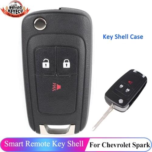 KEYECU for Chevrolet Spark 2012 2013 2014 2015 2016 Remote Car Key Shell Case Fob Cover