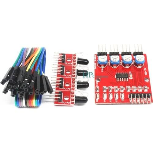 Four Way 4 Channel Infrared Detector Tracing Transmission Line Obstacle Avoidance Sensor Module for Arduino Diy Smart Car Robot