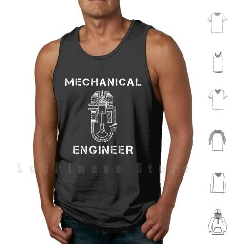 Four-Stroke Engine Mechanical Engineer Tank Tops Vest Sleeveless Gift Ideas Piston Mechanical Engineering Engineer
