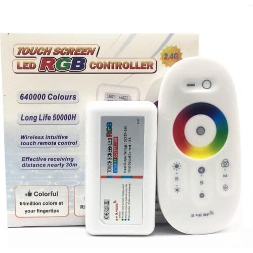 DC12-24V 6A LED RGBW RGB Controller Touch Screen 2.4G RF Wireless Remote Controller LED Dimmer For 5050 RGB RGBW RGBWW LED Strip