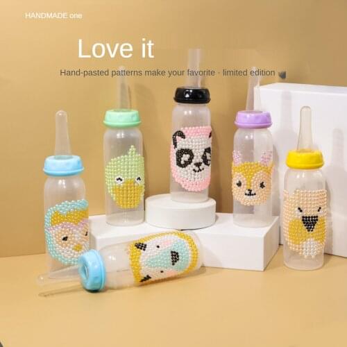 DDLG bottle ABDL Pacifier stick drill cartoon animal cute 600ml adult baby Free Creative Frosted Water Bottle nipple pp material