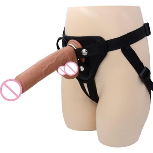 Womens Strap-on Realistic Penis Dildo Pants Sex Toys for Lesbian Strapon Harness Belt Adult Games Huge Consoladores Adult Toys