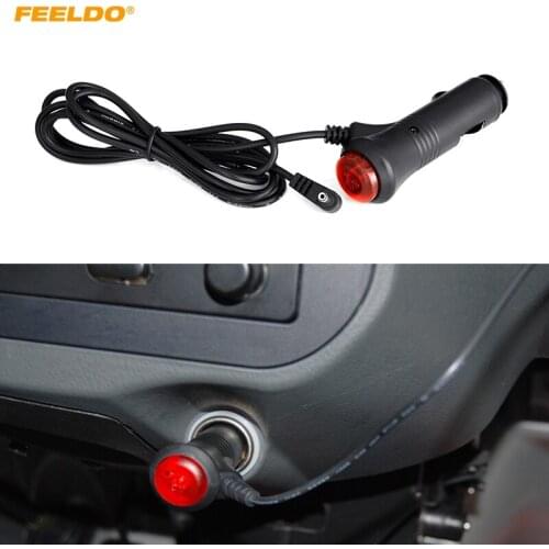FEELDO 1Set 1.2M 3.5mm DC Converter 12V Car GPS Navigator/DVR Camera Charger With Power Switch