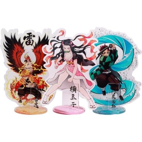Anime Figure Demon Slayer Kimetsu No Yaiba Kamado Tanjirou Nezuko Acrylic Stand Model Plate Desk Decor Standing Sign Fans Gifts