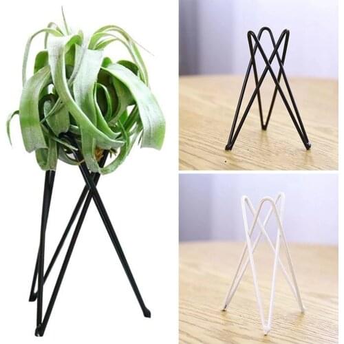 Display Geometric Containers Office Iron Art Garden Ornaments Tillandsia Table Air Plant Holder Flower Pots Stand Home Decor