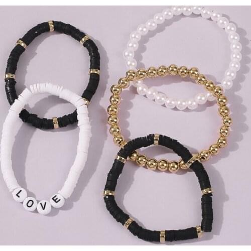 Colorful Beaded Bracelet Womens African Vinyl Bracelet Beaded String Bracelet Bohemian Multicolor Surfing Bracelet