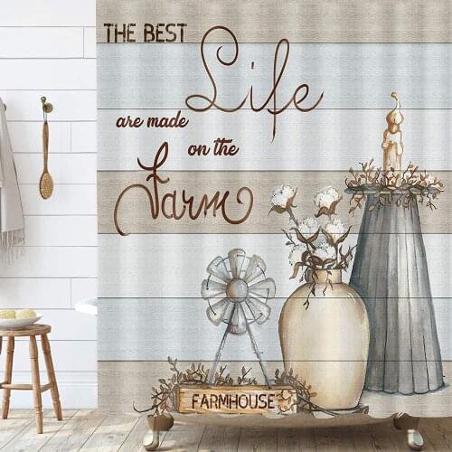 The best living windmill and cotton basin candle holder shower curtain windproof bathroom layout home decoration