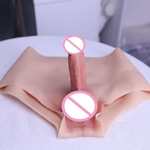 Eyung Silicone Dildos Pants For Men Male Super Realistic Flexible Penis Adult Toy Anal Plug G Spot Dildo Shorts