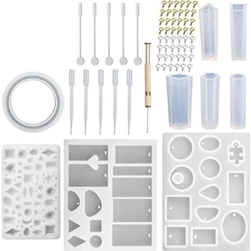 1 Set Epoxy Resin Kit Jewelry Casting Tools DIY Handmade Crafts Gifts Necklace Bangle Making Findings Silicone Mold