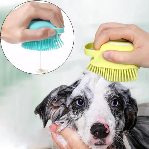 Newest Soft silicone Pet Dog Bath Brush Non-Slip fall Puppy Big Dog Grooming Accessories for Small Large Dogs Massage Toiletries