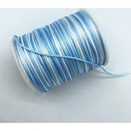 New 10yards/lot 1.0mm Colorful Chinese Knot Line Cord Silk Satin Cord Nylon Cord DIY String Necklace Bracelets Cord #02