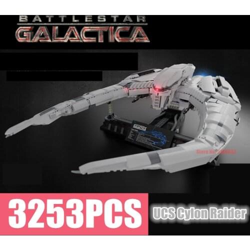 New 3253PCS Star Space Wars Battlestar Galactica UCS Cylon Raider Building Block MOC-12653 Bricks Toys Kid Gift