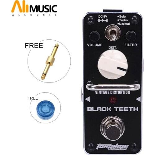 New AROMA ABT-3 BLACK TEETH Vintage Guitar Distortion Mini Analogue Effect True Bypass