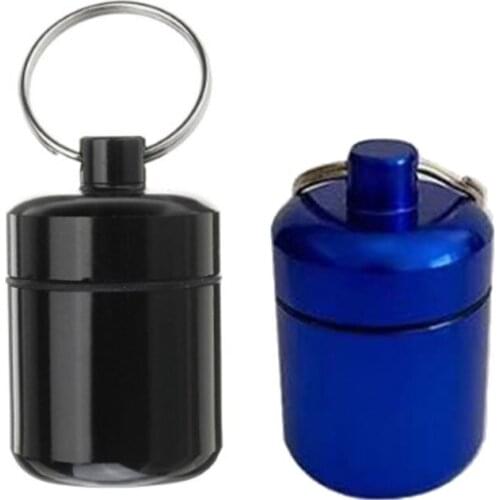 Aluminum Alloy Storage Bottle Portable Earbuds Carrying Case Earplugs Box Holder