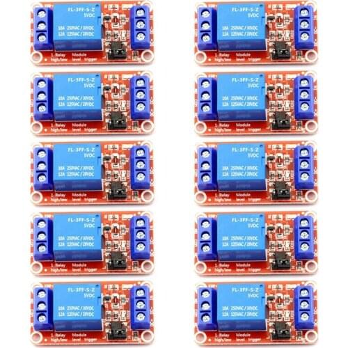 5V 1 Channel Relay Module,Optocoupler Isolation Support High And Low Level Trigger (10PCS)