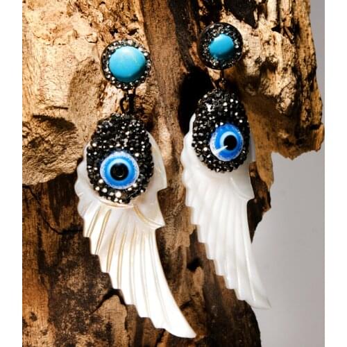 MOON GIRL Unique Design Statement Shell Earring Fashion Trendy Statement Party Wedding Dangle Earrings for Women Drop Shipping