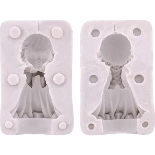 Baby Angel Cake Silicone Mold Cake Decorating Tools DIY Girl Cake Fondant Chocolate Soap Resin Mould for Wedding Cake