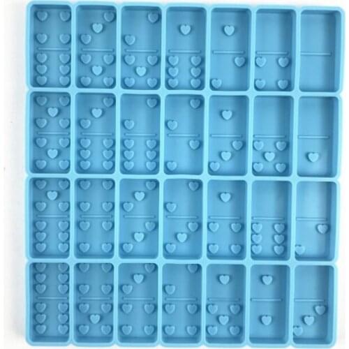 DIY Domino Resin Mold Crystal UV Epoxy Resin Game Silicone Casting Mould Jewelry Pendant Making Handmade Craft Tool Home Decor