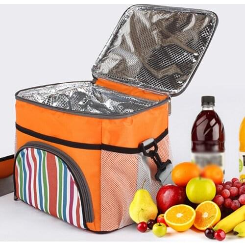 14L Aluminum Foil Film Lunch Bag Insulation Picnic Bag For Women Men Food Lunch Box Outdoor Camping Supplies