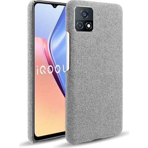 Cloth Cases For vivo iQOO U3 V2061A Case Slim Retro Cloth Hard Cover For vivo Y52S V2057A 6.58" Coque Funda Capa