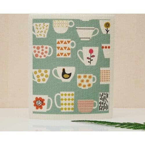 Creative Fruit Print Kitchen Quick-Dry Cleaning Rag Dish Cloth Wiping Napkin Absorbing Cloth Sustainable eco friendly products