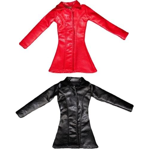 Handmade 1/6 Scale Female Leather Jacket Windbreaker for HT Toy 12 Inch Figure Soldier Women Body Model Fashion Accessories
