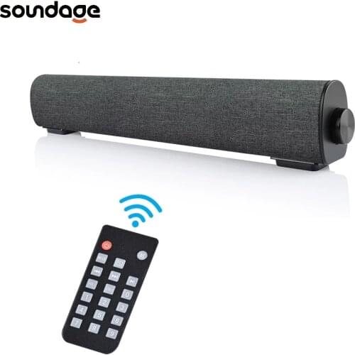 Soundage 10W Computer Bluetooth Sound Bar Desktop Subwoofer Speakers Wireless Portable Mini Soundbar with Remote Control for PC