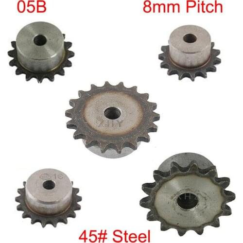 05B 20 21 22 23 24 Tooth 8mm Pilot Bore 8mm Pitch Single Row Steel Simplex Conveying Gathering Gear Chain Drive Sprocket Wheel