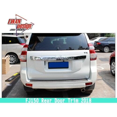 1Pcs/Set Rear Door Accessories New Type Guard Parts 2014 FJ150 Rear Door Trim License Plate For Prado 2018 FJ150