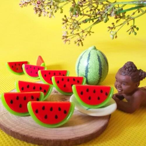 10Pcs/watermelon/apples/miniatures fruit/lovely cute/fairy garden gnome/moss terrarium decor/crafts/bonsai/ DIY supplies