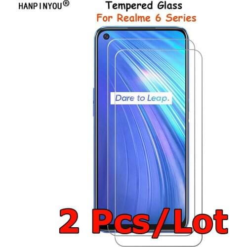 2 Pcs/Lot For Realme 6 6i (India) 6S Tempered Glass Screen Protector Explosion-proof Protective Film Guard