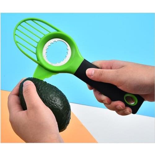 3 In 1 Avocado Cutter Slicer Plastic Shea Corer Separator Peeler Fruit Splitter Multifunctional Kitchen Gadgets Accessories Tool