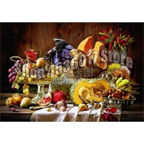 DIY Diamond Embroidery Food & Drink Cross Stitch Mosaic Diamond Painting Thanksgiving Still Life Full Rhinestone Home Decor Gift