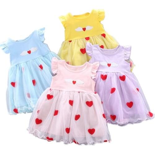 Cheap Toddler Girls Dress Flowers Princess Costume Kids Dresses Children Baby Birthday Party Christmas Halloween Outfits Infant
