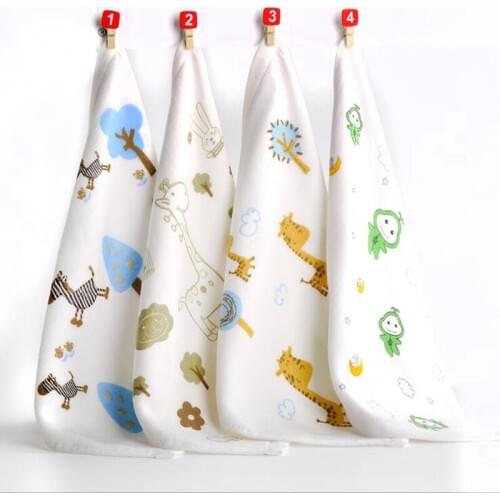 Baby gauze cotton bamboo fiber baby wash A face towel saliva towel no fluorescent agent A class product Multi-size combination