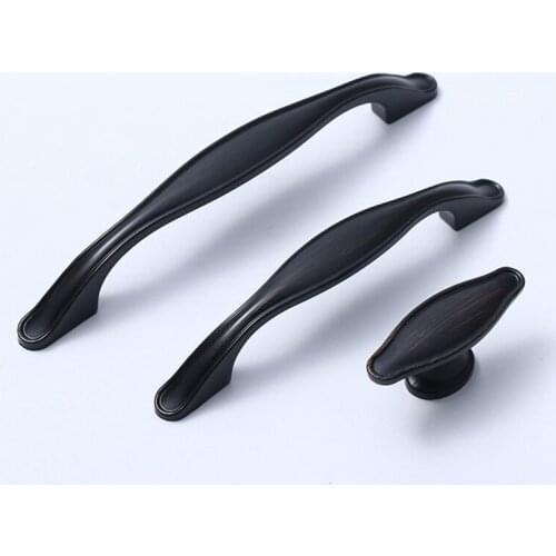 Doornobs Door Handles for Home Door Closet Cabinet Drawer with Screws Zinc Alloy Material Anti-rust Matte Black Bronze White