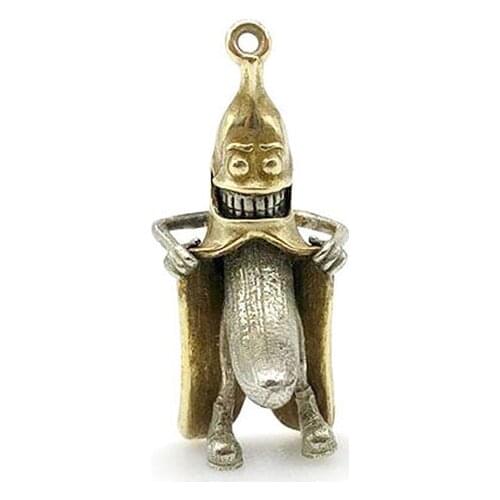 EDC Brass Key Ring Little Funny Banana Man Keychain Outdoor Tool Accessories DIY Pendant