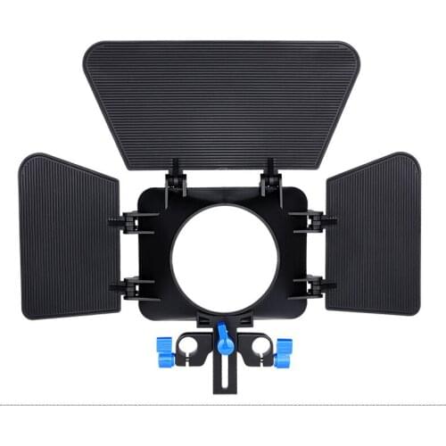 Matte Box Sunshade For 15mm Rail Rod Follow Focus Rig Cage Movie Kit Film Making System For Nikon Canon DSLR Camera Camcorder DV