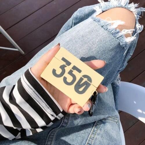 Fashion Sports Brand shoes 350 Wireless bluetooth headset Case For Airpods Pro 3 Square Stereo shoebox 3D silicon earphone Cover