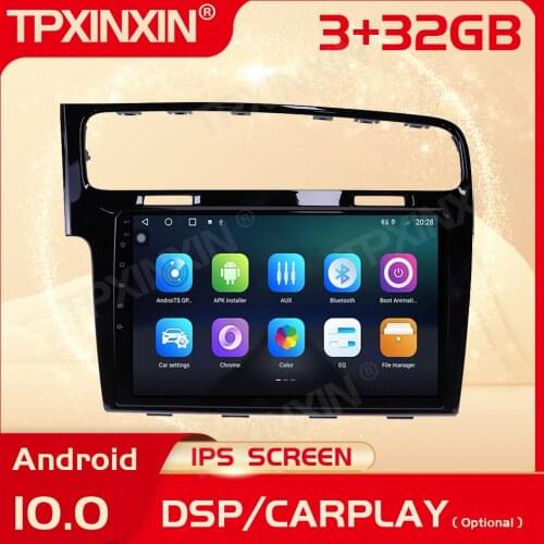 2 Din Carplay Android Radio Receiver Multimedia Stereo For Volkswagen Golf 2014 2015 2016 2017 2018 GPS Video Recorder Head Unit