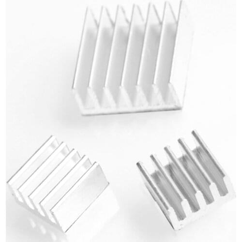 30pcs/lot Raspberry PI Pure Aluminum Heat Sink Set Kit 30pcs=Chip heat sink 14*14mm (10pcs)+ 8*8mm (20pcs)